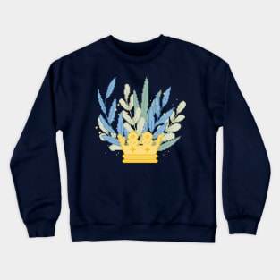 Pixel Floral Crown Crewneck Sweatshirt